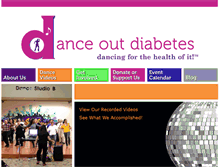 Tablet Screenshot of danceoutdiabetes.org